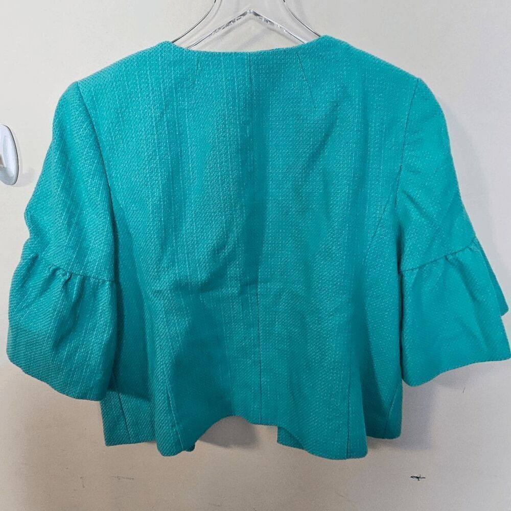 Talbots Flutter Sleeve Cropped Open Front Blazer … - image 2